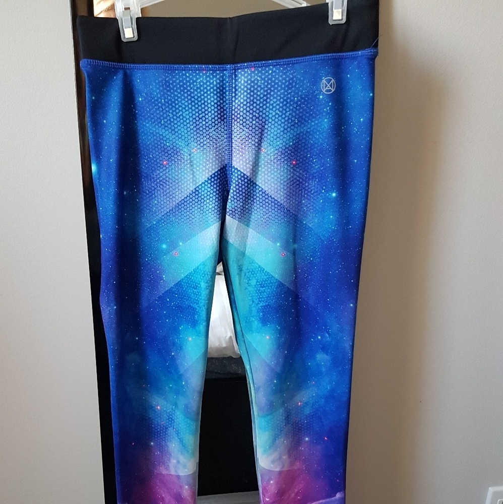 Galaxy blue print leggings XS